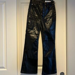 RAG & BONE. black coated “casey” jeans. Size 25. New with tags